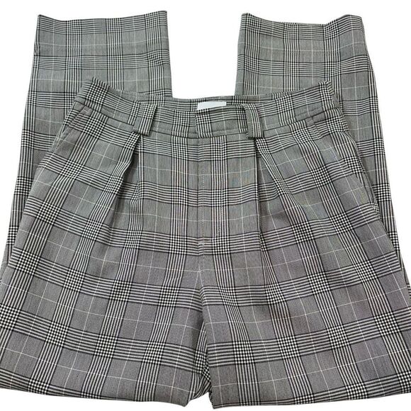 Ganni Check Plaid Phantom Suiting Pleated Window Pane Academia Trouser Pant 8/10 - Picture 4 of 14